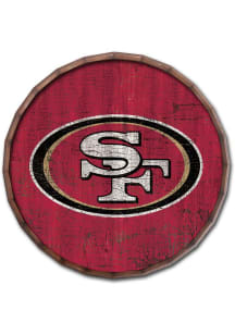 San Francisco 49ers Cracked Color 24in Barrel Top Sign