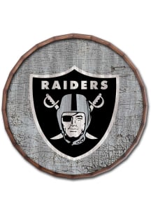 Las Vegas Raiders Cracked Color 16in Barrel Top Sign