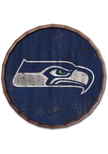 Seattle Seahawks Cracked Color 16in Barrel Top Sign