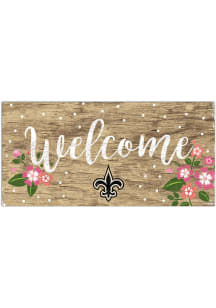 New Orleans Saints Welcome Floral Sign