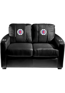 Los Angeles Clippers Faux Leather Love Seat - Black