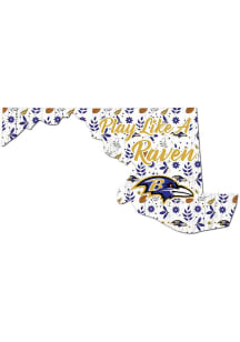 Baltimore Ravens 24in Floral State Sign