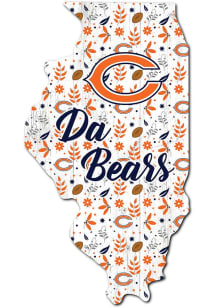 Chicago Bears 24in Floral State Sign