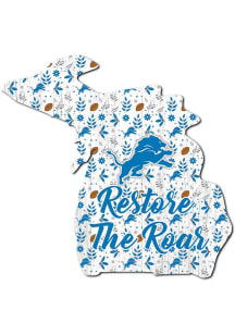 Detroit Lions 24in Floral State Sign