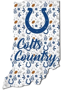 Indianapolis Colts 24in Floral State Sign