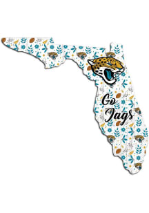 Jacksonville Jaguars 24in Floral State Sign