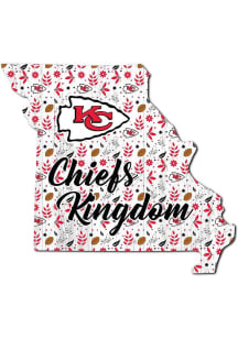 Kansas City Chiefs 24in Floral State Sign