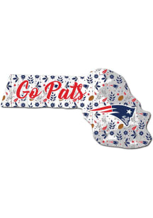 New England Patriots 24in Floral State Sign