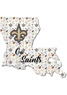New Orleans Saints 24in Floral State Sign