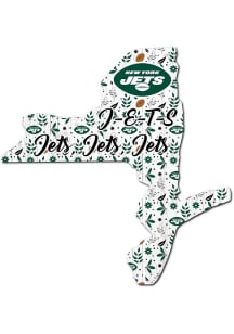 New York Jets 24in Floral State Sign