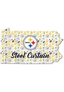 Pittsburgh Steelers 24in Floral State Sign
