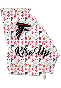 Atlanta Falcons 12in Floral State Sign