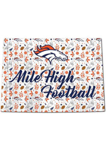 Denver Broncos 12in Floral State Sign