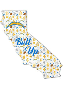 Los Angeles Chargers 12in Floral State Sign
