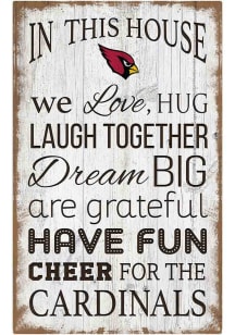 Arizona Cardinals In This House 11x19 Sign