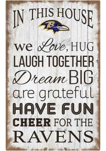 Baltimore Ravens In This House 11x19 Sign