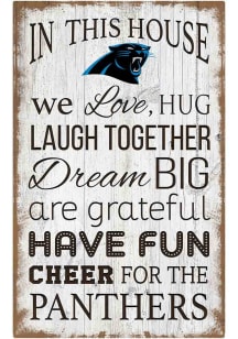 Carolina Panthers In This House 11x19 Sign