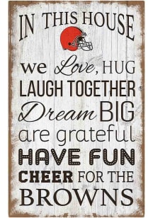 Cleveland Browns In This House 11x19 Sign