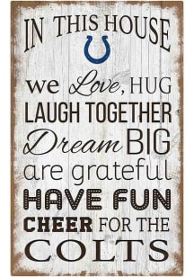 Indianapolis Colts In This House 11x19 Sign