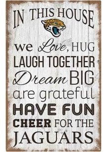 Jacksonville Jaguars In This House 11x19 Sign
