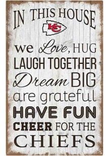 Kansas City Chiefs In This House 11x19 Sign