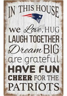 New England Patriots In This House 11x19 Sign
