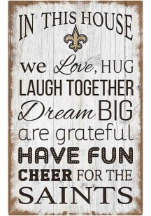 New Orleans Saints In This House 11x19 Sign