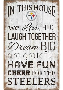 Pittsburgh Steelers In This House 11x19 Sign