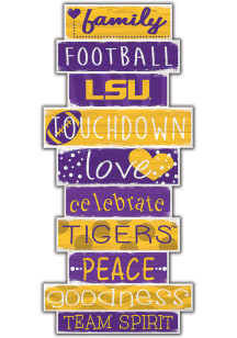 LSU Tigers Celebrations Stack 24 Inch Sign
