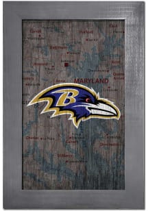 Baltimore Ravens City Map Sign