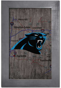 Carolina Panthers City Map Sign