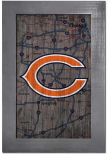 Chicago Bears City Map Sign