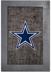 Dallas Cowboys City Map Sign