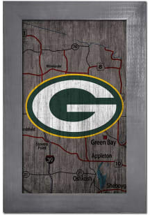 Green Bay Packers City Map Sign