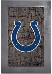 Indianapolis Colts City Map Sign