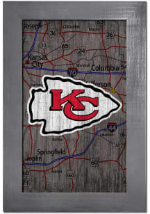 Kansas City Chiefs City Map Sign