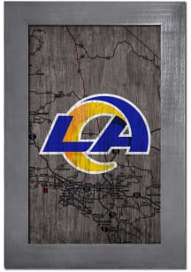 Los Angeles Rams City Map Sign