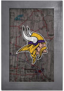 Minnesota Vikings City Map Sign
