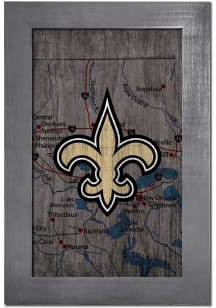 New Orleans Saints City Map Sign