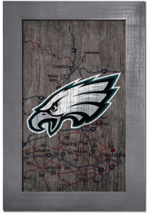 Philadelphia Eagles City Map Sign