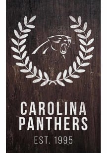 Carolina Panthers Laurel Wreath Sign