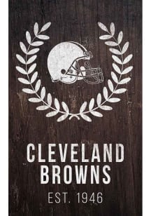 Cleveland Browns Laurel Wreath Sign