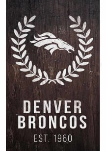 Denver Broncos Laurel Wreath Sign