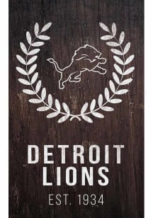 Detroit Lions Laurel Wreath Sign