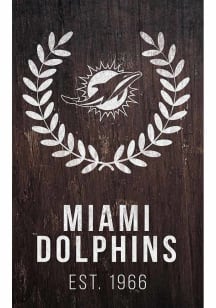 Miami Dolphins Laurel Wreath Sign