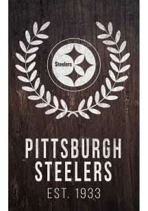 Pittsburgh Steelers Laurel Wreath Sign