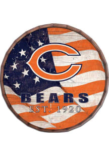 Chicago Bears Flag 24in Barrel Top Sign