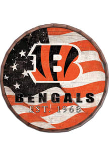 Cincinnati Bengals Flag 24in Barrel Top Sign