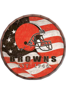 Cleveland Browns Flag 24in Barrel Top Sign