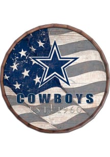 Dallas Cowboys Flag 24in Barrel Top Sign